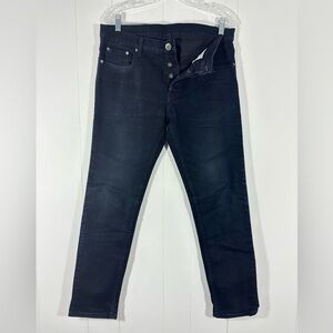 Tim’s Money Mens Dark Blue Tapered Denim Jeans Sz 36 Zip Fly